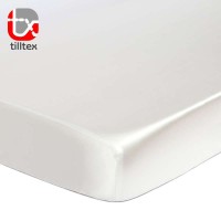 Bright white emulation silk stretch baby bedding satin baby crib sheets