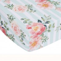 100% Organic Cotton Crib Baby Cot Sheets Nursery Bedding Baby Floral Sheet Soft Baby Girl Crib Sheet Set